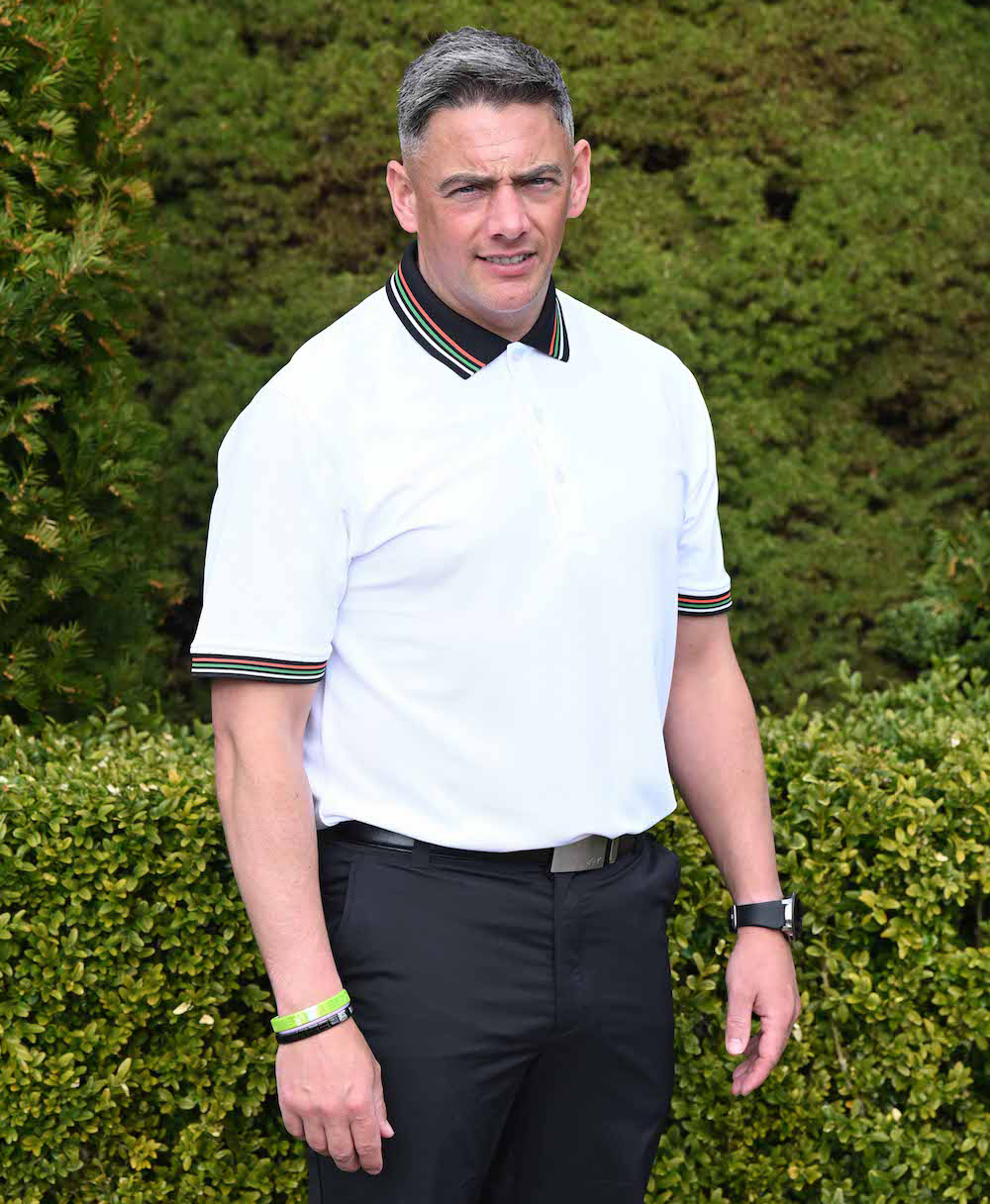 ProQuip STRIPED COLLAR pánské golfové polo triko - bílá/černá - Obrázek 4