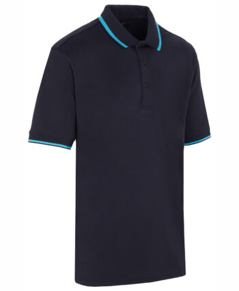 ProQuip STRIPE-COLLAR Herren Golf-Poloshirt - blau/azurblau