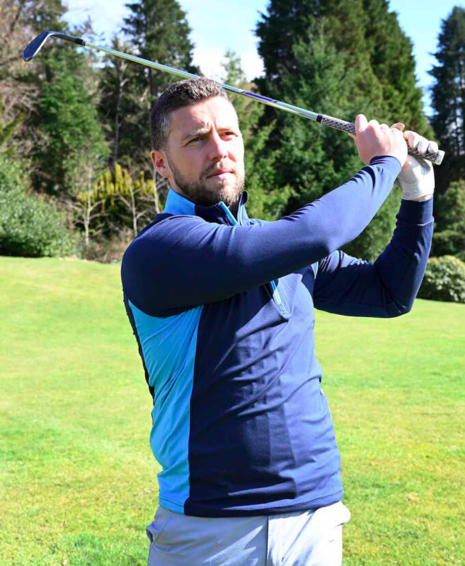 ProQuip JASPER pánská golfová mikina - tmavě modrá/azur - Image 2