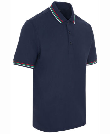 ProQuip STRIPED COLLAR pánské golfové polo triko - tmavě modrá