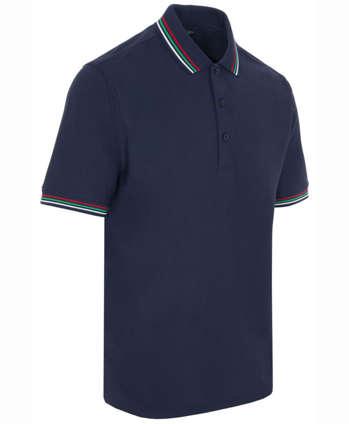 ProQuip STRIPED COLLAR pánské golfové polo triko - tmavě modrá