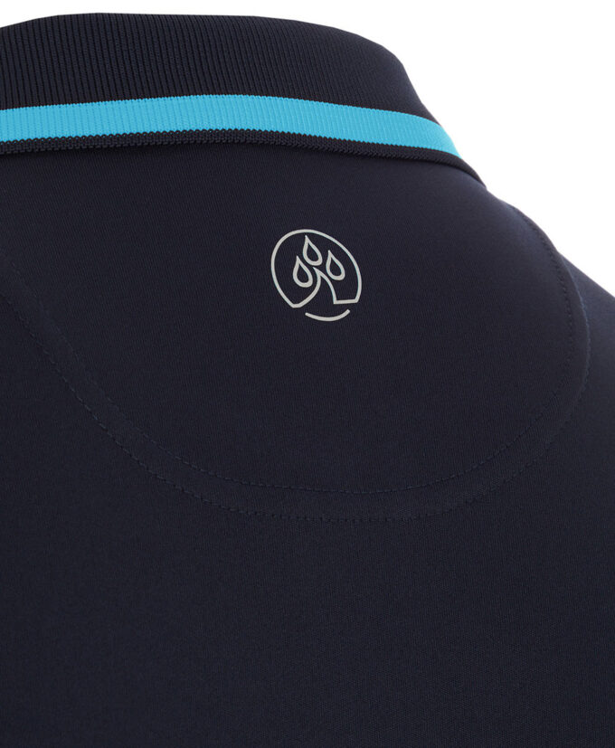 ProQuip STRIPE-COLLAR Herren Golf-Poloshirt - blau/azurblau – Bild 2