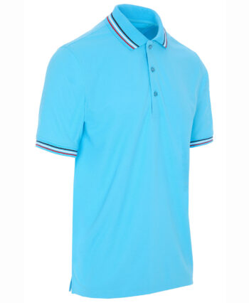 ProQuip STRIPED COLLAR pánské golfové polo triko - azur