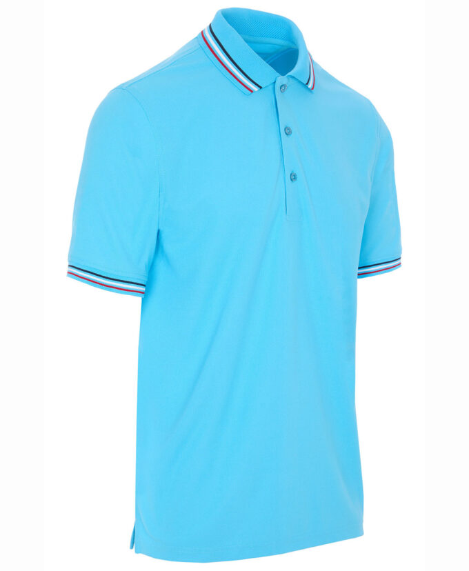 ProQuip STRIPED COLLAR pánské golfové polo triko - azur