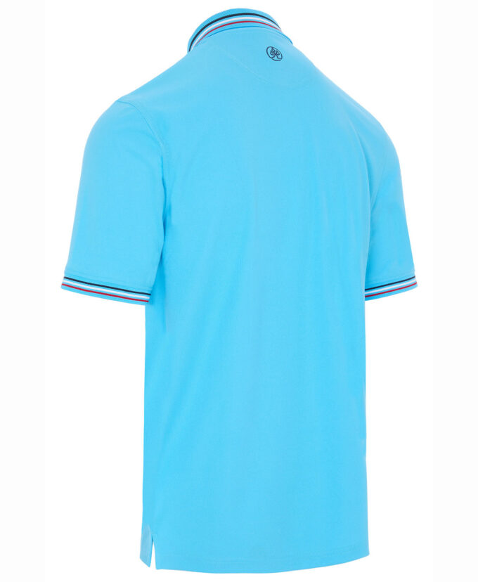 ProQuip STRIPED COLLAR pánské golfové polo triko - azur - Image 3