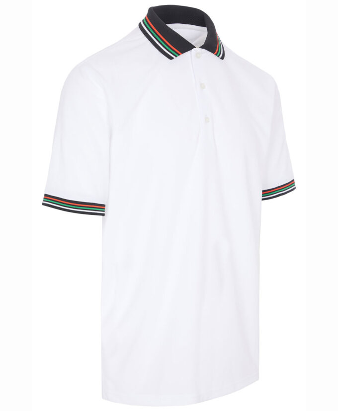 ProQuip STRIPED COLLAR pánské golfové polo triko - bílá/černá