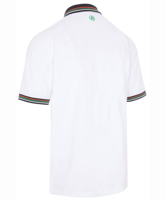 ProQuip STRIPED COLLAR pánské golfové polo triko - bílá/černá - Image 4