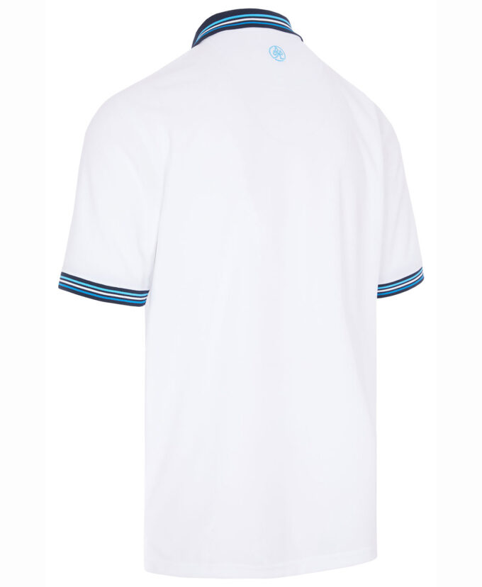 ProQuip STRIPED COLLAR pánské golfové polo triko - bílá/navy - Image 5