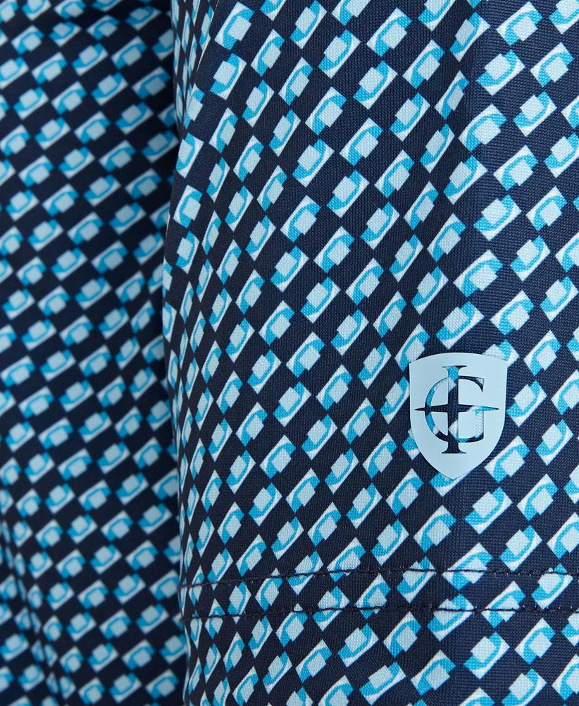 Pánské golfové polo triko ISLAND ABSTRACT PRINT - tmavě modrá - Obrázek 3