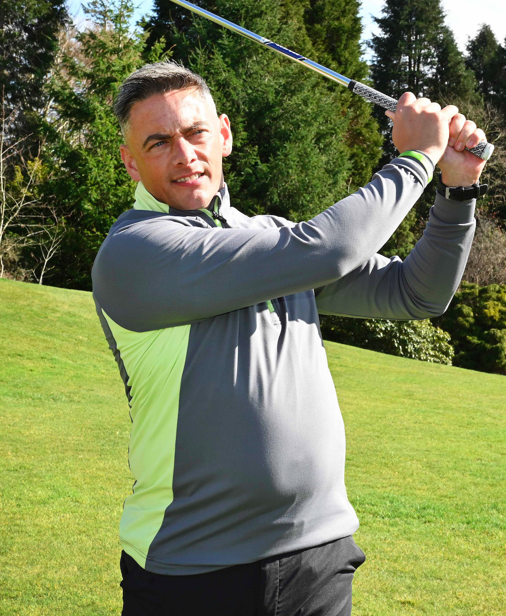 ProQuip JASPER pánská golfová mikina - šedá/lime - Obrázek 2