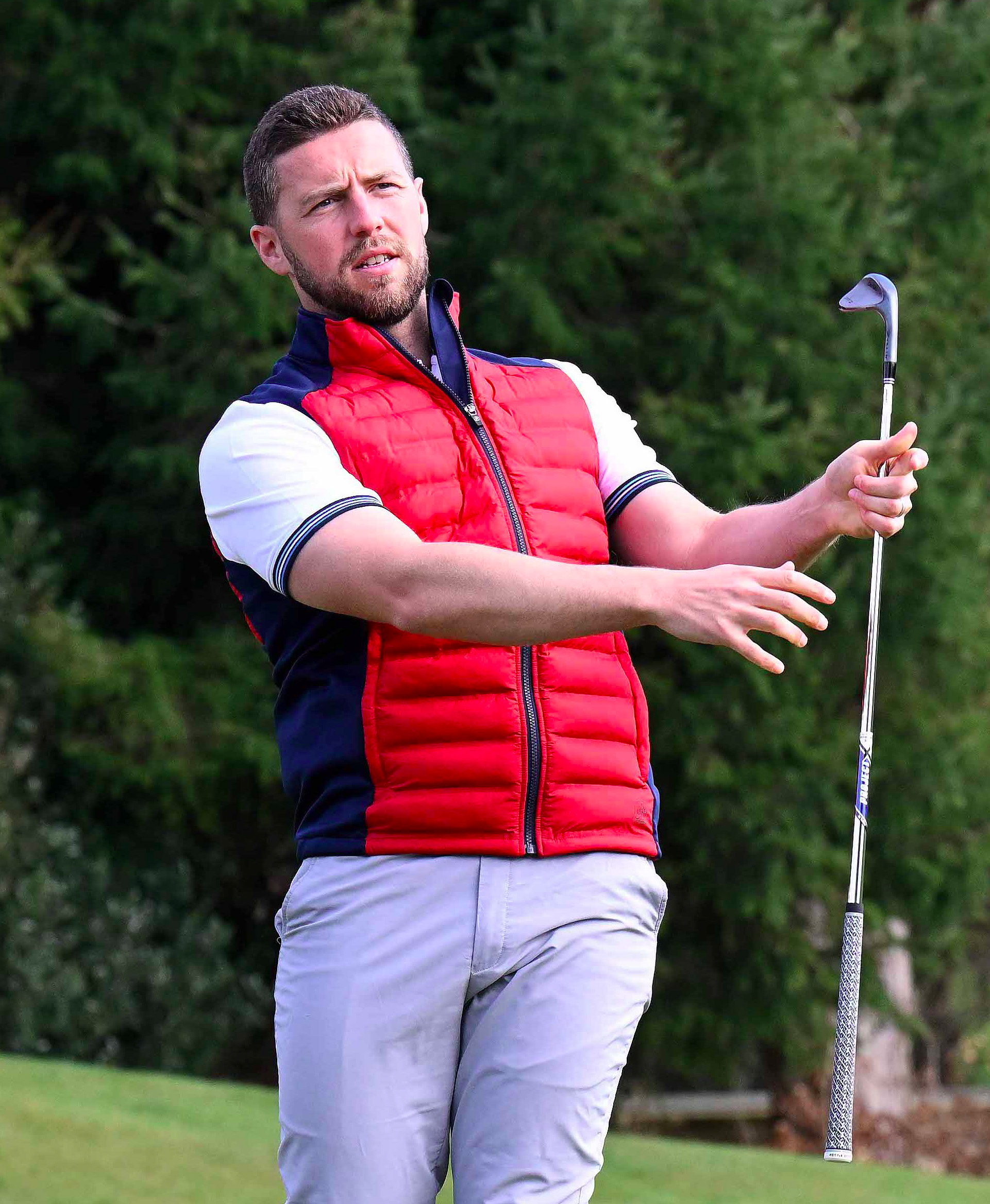 ProQuip HELM pánská golfová vesta - červená/modrá - Obrázek 4